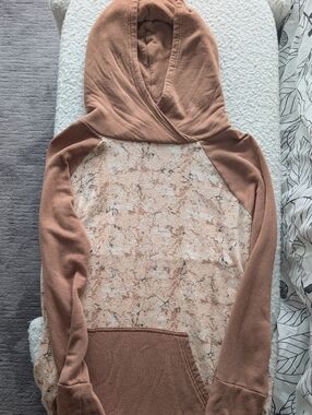 LuLaRoe Light Rust/Taupe Hoodie With Front Design